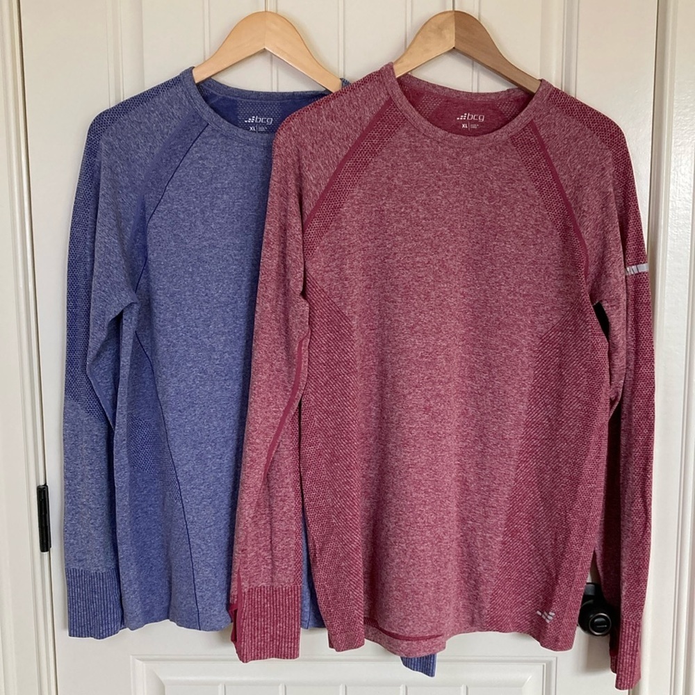 BCG Women's Long Sleeve Tops - Blue and Red